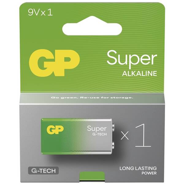 Baterie alkalická GP Super 9V (6LR61), 1 ks 

