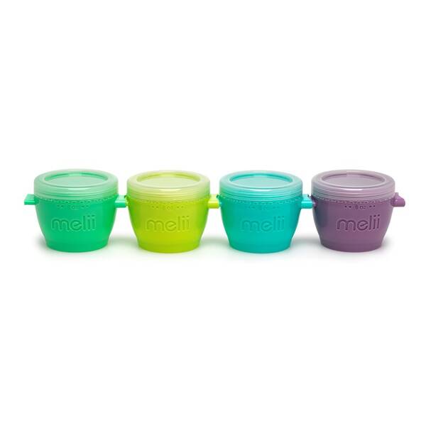 Kelímek Melii Snap&Go 177 ml, 4 ks modrý/zelený/fialový

