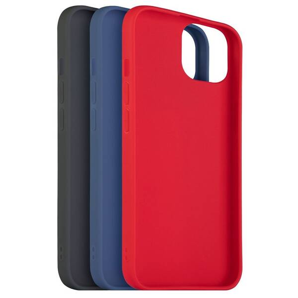 Set krytů na mobil FIXED Story na Apple iPhone 13 černý/červený/modrý


