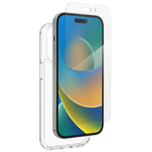 Kryt na mobil iFrogz Defence Bundle Pack + tvrzené sklo na Apple iPhone 14 Pro průhledná
