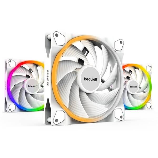 Ventilátor be quiet! Light Wings PWM high-speed 140mm (3 ks) bílý

