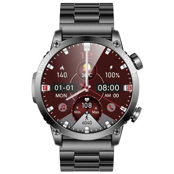 Chytré hodinky ARMODD Silentwatch 7 Pro GPS s kovovým řemínkem + silikonový řemínek černé

