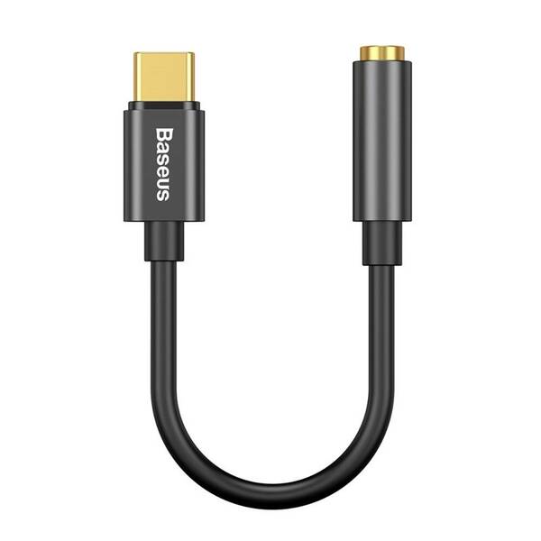 Redukce Baseus USB-C/3,5mm Jack černá

