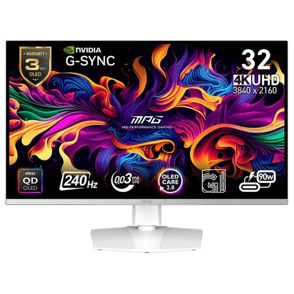 Herní monitor MSI MPG 321URXW QD-OLED bílý

