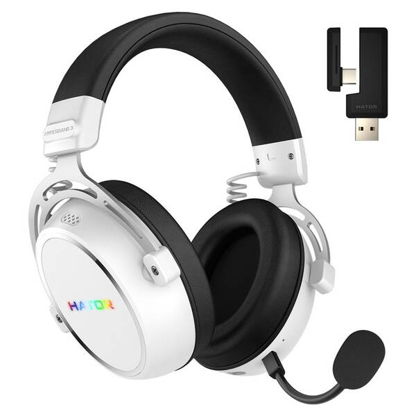 Headset HATOR Hypergang 3 Wireless bílý

