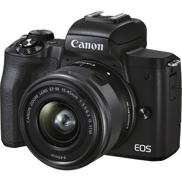 Digitální fotoaparát Canon M50 Mark II + EF-M 15-45 + SB130 + 16GB černý

