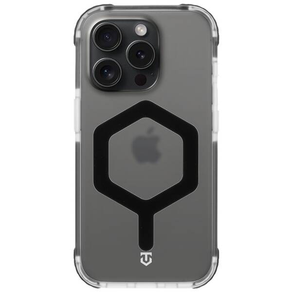 Kryt na mobil Tactical MagForce Hexagon na Apple iPhone 15 Pro černý/průhledný

