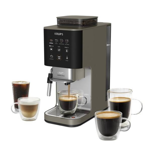 Automatický kávovar Krups SA403BE0 šedý/hnědý

