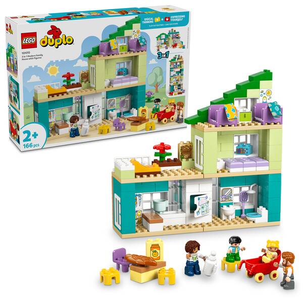 Stavebnice LEGO® DUPLO® 10470 Moderní rodinný dům 3 v 1 s figurkami 

