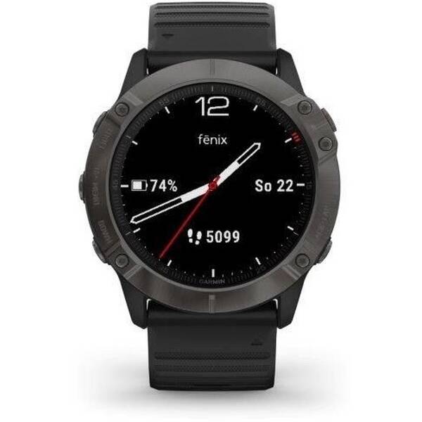 Chytré hodinky Garmin fenix 6X PRO Sapphire (MAP/Music) černé/šedé

