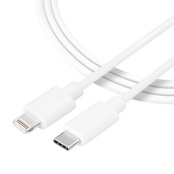 Kabel Tactical Smooth Thread USB-C/Lightning, 0,3 m bílý

