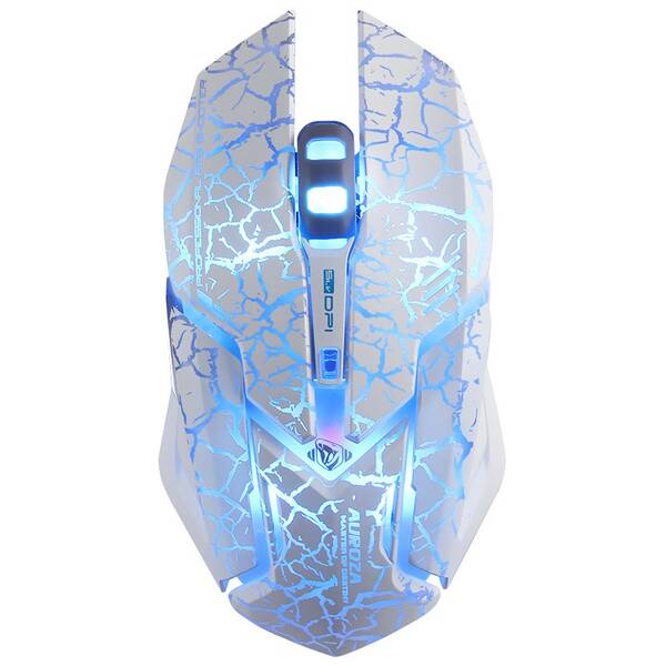 Myš E-Blue Auroza Gaming + e-box bílá

