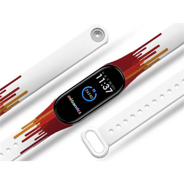Řemínek Mi-Band na Xiaomi Mi Band 3/4 - motiv Barvy podzimu, bílý 

