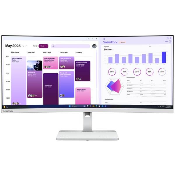 Monitor Lenovo L34W-4C šedý

