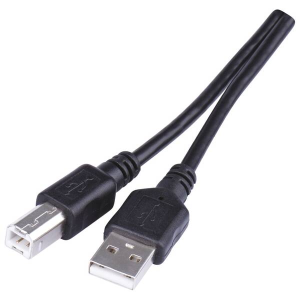 Kabel EMOS USB / USB-B, 2m černý

