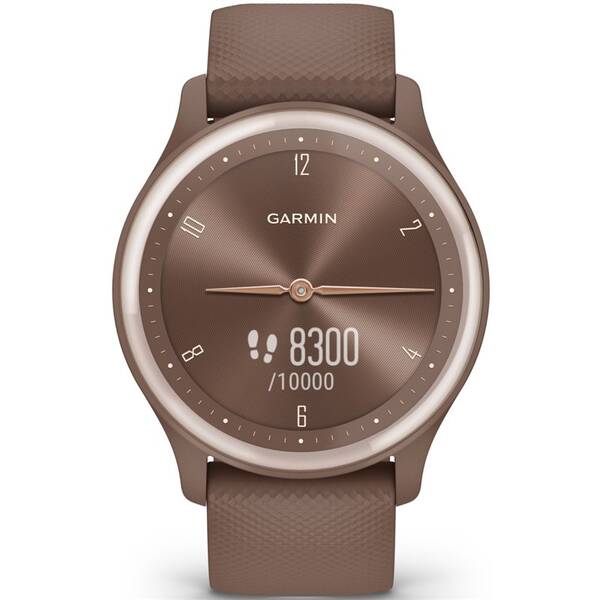 Chytré hodinky Garmin vívomove Sport - Peach Gold / Cocoa Silicone Band 

