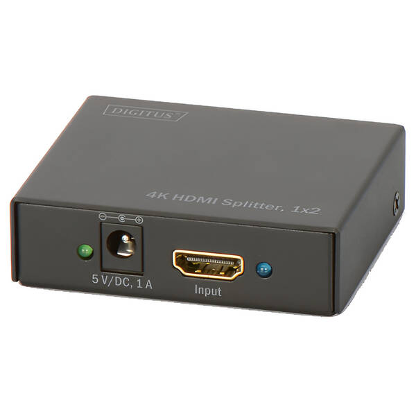HDMI rozbočovač Digitus 1x2, podpora 4K černý

