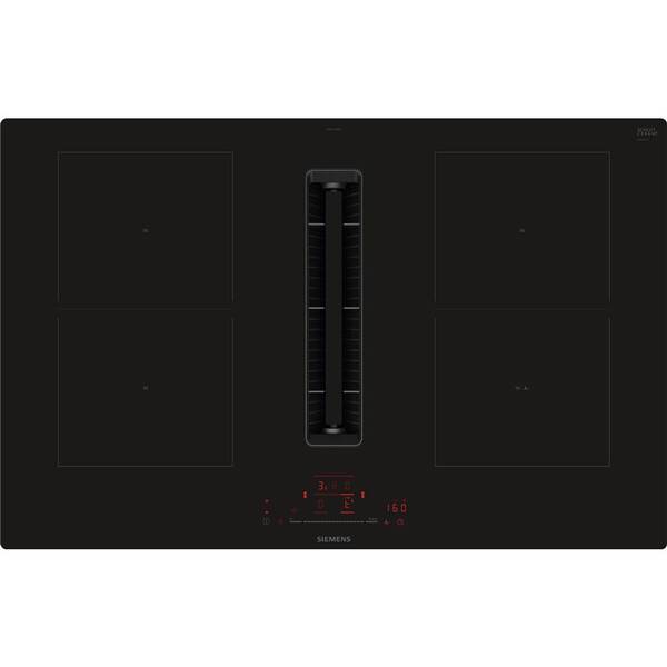 Indukční varná deska s odsáváním Siemens ED811HQ26E ovládání touchSlider+ černá

