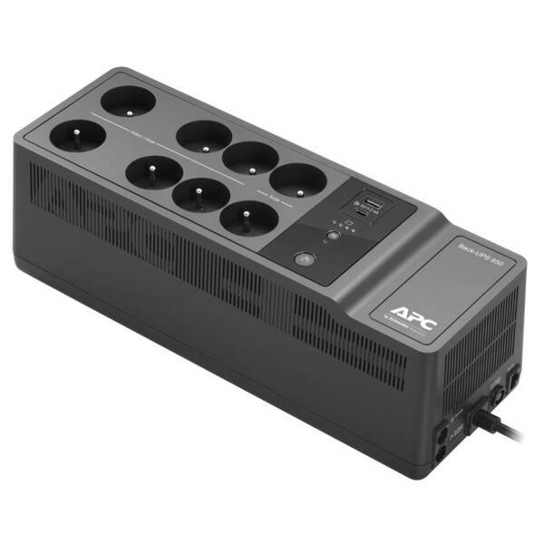 Záložní zdroj APC Back-UPS BE 850VA (500W), 230 V, nabíjecí porty USB/USB-C 

