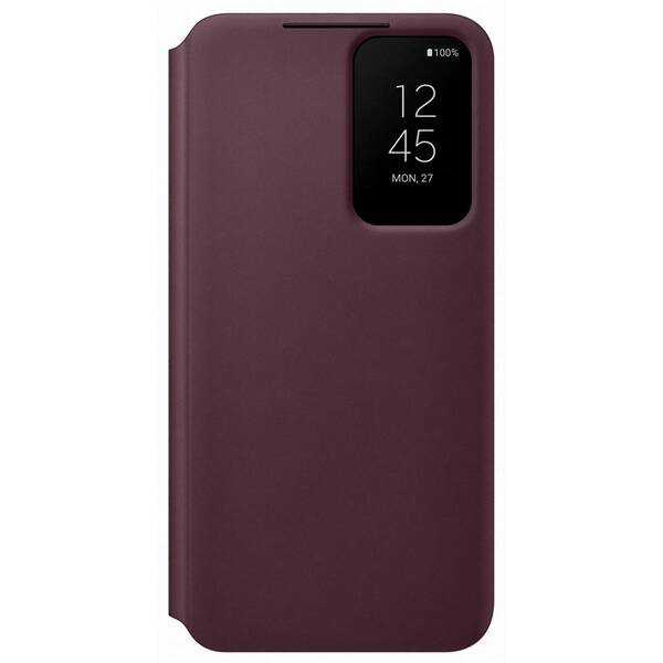 Pouzdro na mobil flipové Samsung Clear View na Galaxy S22 červené

