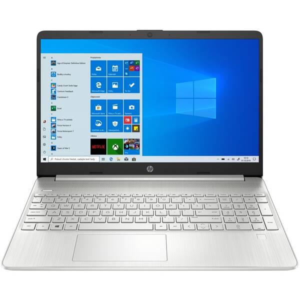 Notebook HP 15s-fq1011nc stříbrná barva
