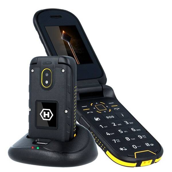 Mobilní telefon myPhone Hammer Bow Plus Dual SIM černý/oranžový

