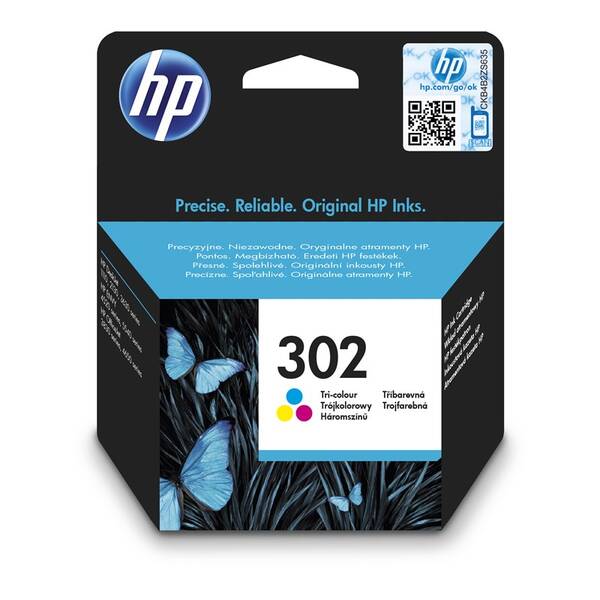 Inkoustová náplň HP 302, 165 stran vícebarevná

