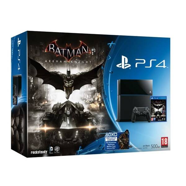 Herní konzole Sony 500GB + hra Batman Arkham Knight černý


