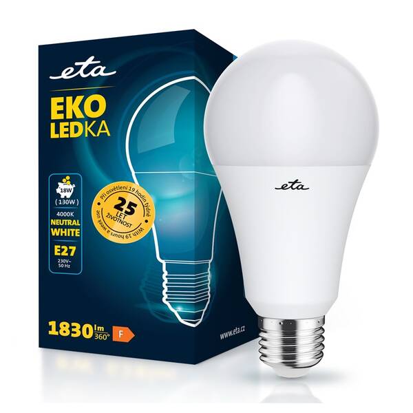 Žárovka LED ETA EKO LEDka klasik 18W, E27, neutrální bílá 

