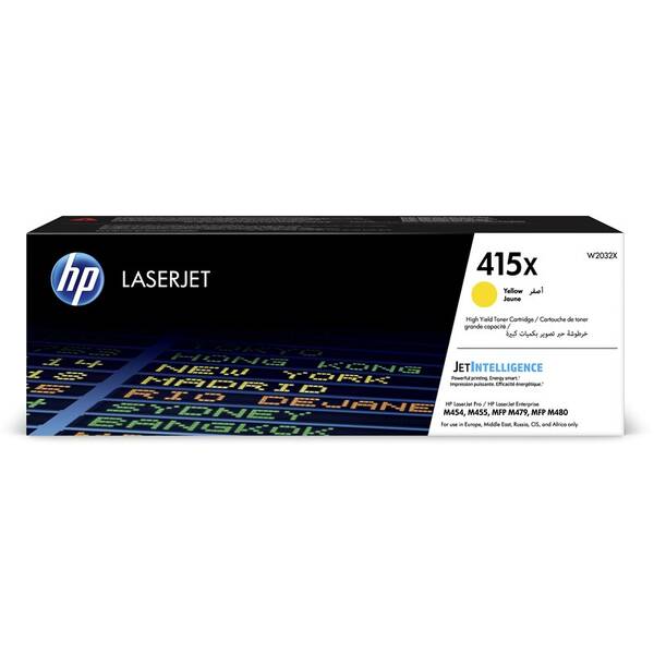 Toner HP 415X, 6 000 stran žlutý


