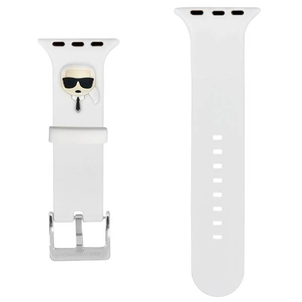 Řemínek Karl Lagerfeld Karl Head na Apple Watch 38/40/41mm bílý

