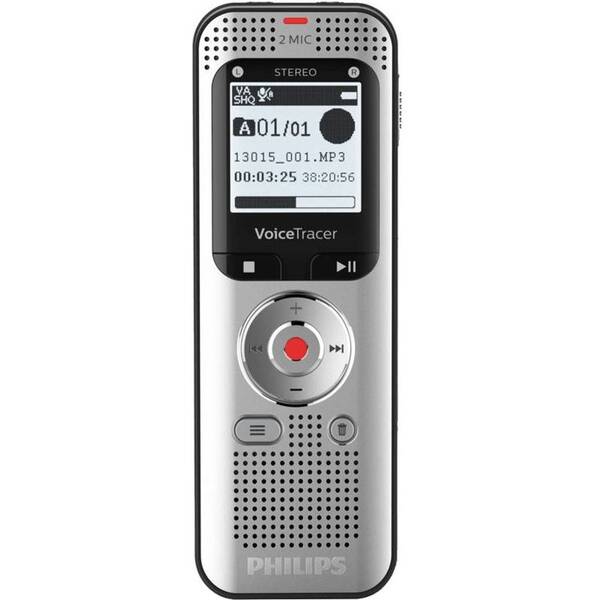 Diktafon Philips DVT2050 stříbrná barva
