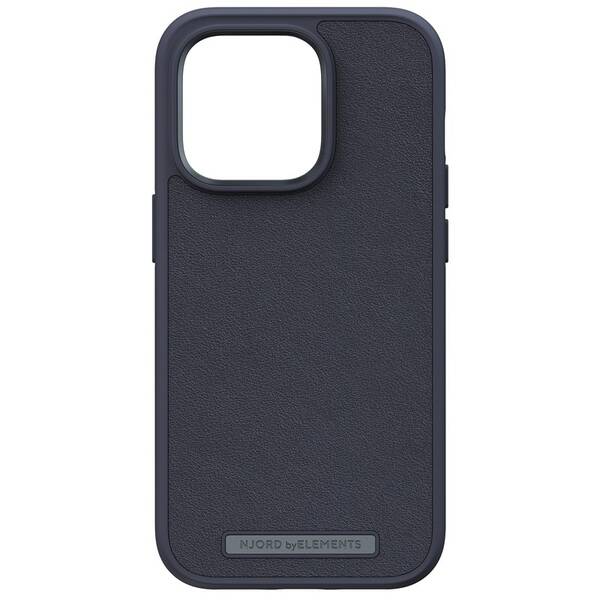 Kryt na mobil Njord Genuine Leather na Apple iPhone 14 Pro černý

