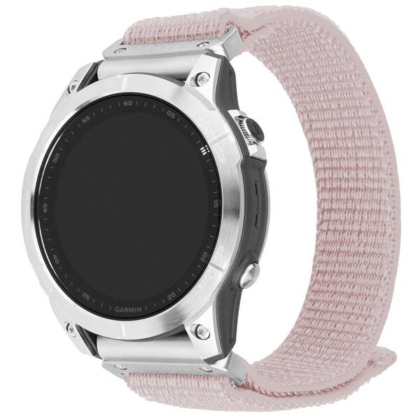 Řemínek FIXED Nylon Sporty Strap na Garmin QuickFit 22mm růžový

