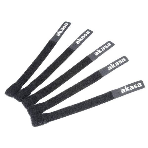 Sada AKASA Black hook and loop černá barva
