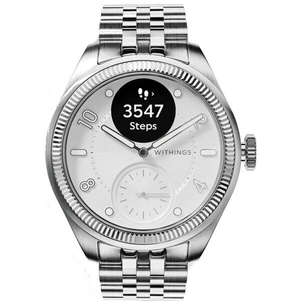Chytré hodinky Withings Scanwatch Nova Brilliant 39 mm stříbrné

