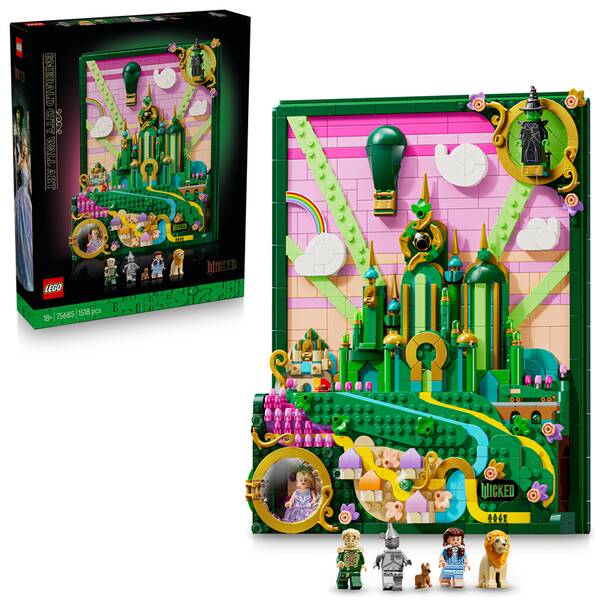 Stavebnice LEGO® Wicked 75685 Nástěnné umění: Emerald City 

