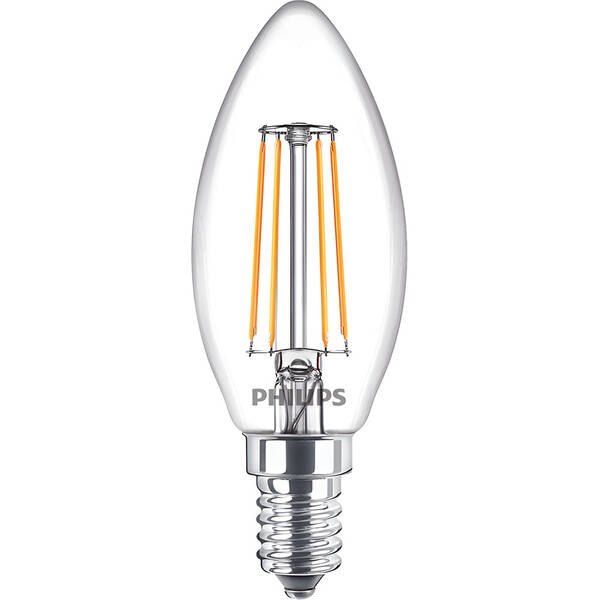 Žárovka LED Philips svíčka, 4,3W, E14, teplá bílá 

