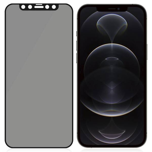 Tvrzené sklo PanzerGlass Edge-to-Edge Privacy Antibacterial na Apple iPhone 12/12 Pro černé

