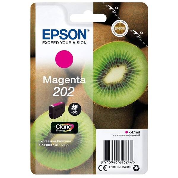 Inkoustová náplň Epson 202, 300 stran purpurová

