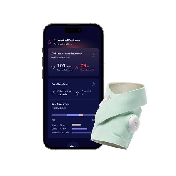 Chytrá ponožka Owlet Dream Sock-Mint zelená


