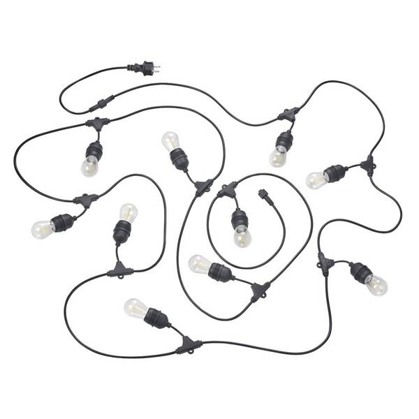 Nástěnné svítidlo Reality Chain, 10x E27 LED, 6,5m černé

