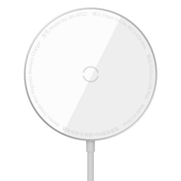 Bezdrátová nabíječka Baseus Simple Mini Magnetic Magsafe bílá


