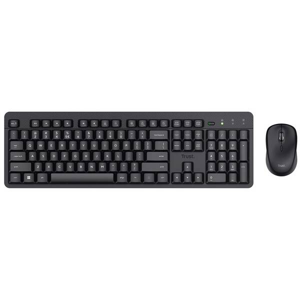 Klávesnice s myší Trust Ody II Wireless, CZ/SK layout černá

