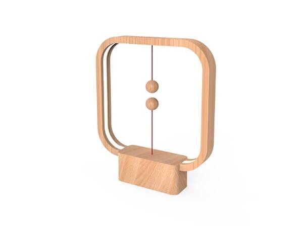 Stolní LED lampička Powercube Heng Balance Square USB - Light Wood 

