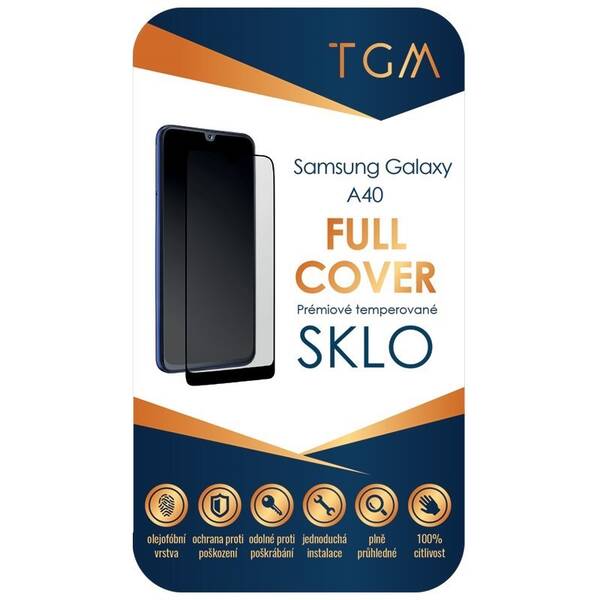 Tvrzené sklo TGM Full Cover na Samsung Galaxy A40 

