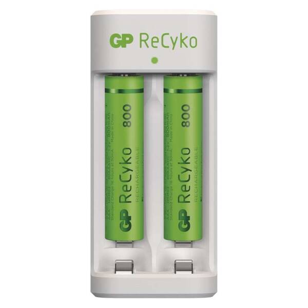 Nabíječka GP Eco E211 + 2× AAA ReCyko 800 

