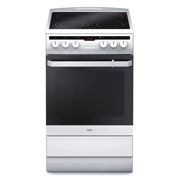 Sklokeramický sporák Amica SHC 5874 W bílý

