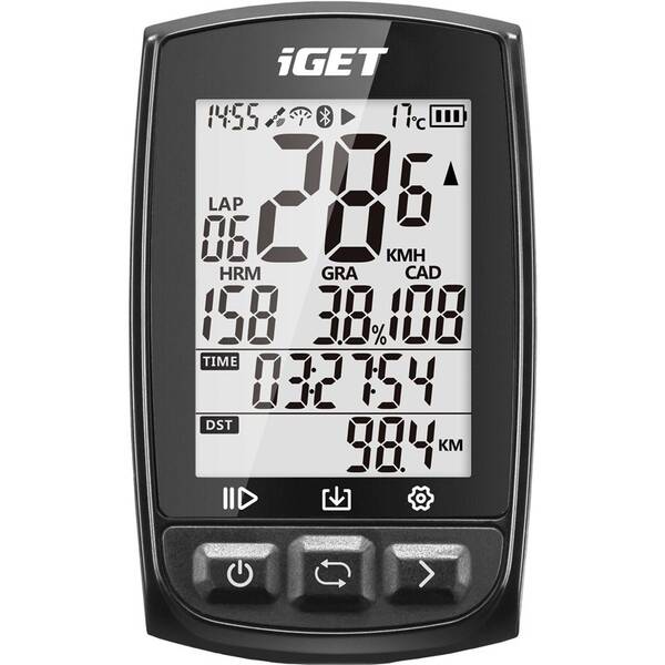 Cyklopočítač s GPS iGET C210 černý

