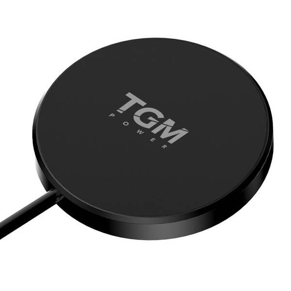 Bezdrátová nabíječka TGM POWER 15W 3v1 kompatibilní s MagSafe černá

